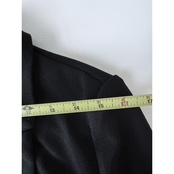 Skies Are Blue Asa Knit Blazer Womens XL Black Pockets Open Front Stretch - Picture 6 of 7